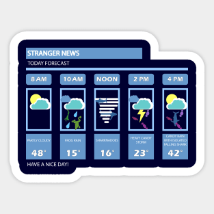 Stranger Forecast Sticker